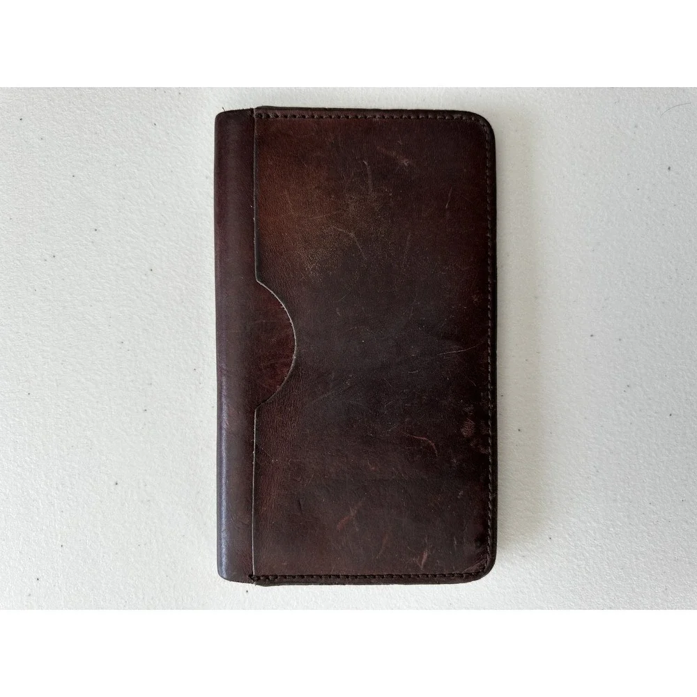 Circa Leathergoods‎ Passport Wallet Case Brown Leather Travel Organizer Pocket